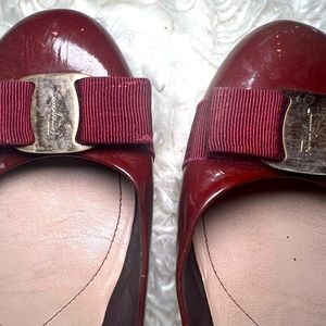 Burgundy Salvatore Ferragamo flats